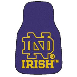 Fanmats Notre Dame 2-piece Carpeted Nylon Car Mats