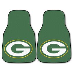Fanmats Green Bay Packers 2-piece Carpeted Car Mats