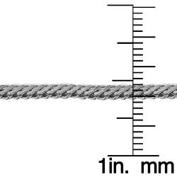 10k White Gold 18-inch Octagonal Snake Chain