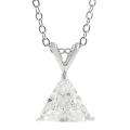 Tressa Silvertone Trillion-cut CZ Necklace