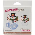 CottageCutz Die 4"X4"-Snowman In A Mug