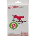 CottageCutz Die 4"X6"-Winter Bird With Ornament