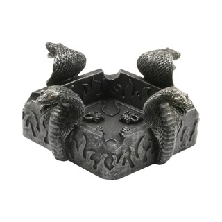Master Cutlery 5-inch Cobra & Skull Ashtray