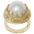 Michael Valitutti White Mabe Pearl Ring (15 mm)