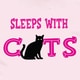 Sleeps With Cats Pink T-Shirt