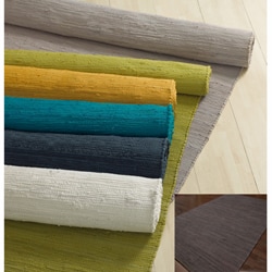 (>_<)  nuLOOM Handmade Solid Flatweave Cotton Rug