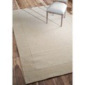 Handmade Alexa Marrakesh Border Ivory Wool Rug