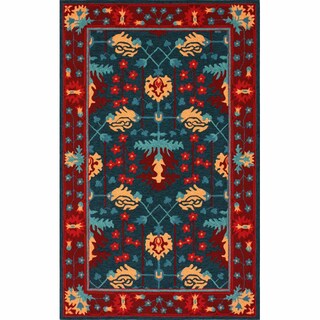 Handmade William Morris Multi Rug