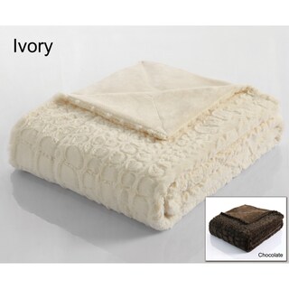 Reversible Ashley Alligator Fur Throw 
