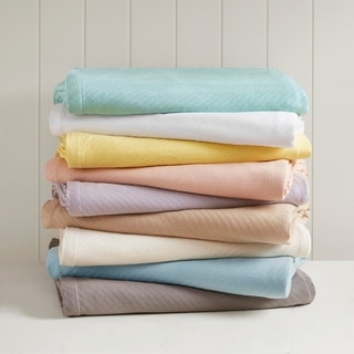 Premier Comfort Liquid Solid Colored Woven Cotton Blanket