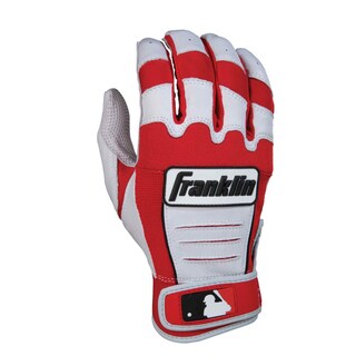 MLB Adult CFX PRO Pearl/Red Batting Glove-Image