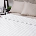 Silk-filled Damask Stripe Cotton Blanket