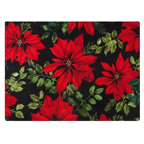 Crimson Placemat by Rose Tree 'Mistletoe and Holly' Placemats (Set of 6) Table Linens