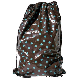 Tango 'Brown/ Turquoise Polka Dot' Laundry Duffel Bag