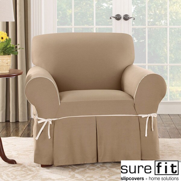 Sure Fit Cocoa Duck Chair Slipcover Overstock Shopping Big