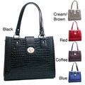 Dasein Boxy Croco-embossed Tote Bag