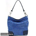 Dasein Croco-embossed Hobo Bag
