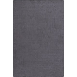 Mandara Hand-tufted Geometric Grey Wool Rug (5' x 7'6)