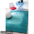 Handmade Ombre Border Wool Rug (5' x 8')