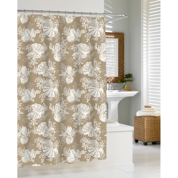 Cortina Coastal Shells Sand Shower Curtain