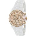 Swiss Precimax Women's White Ceramic 'Luxe Elite' Chronograph Watch