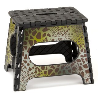 Three to Tango Leopard Folding Step Stool