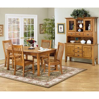 Intercon Cambridge Solid Oak 54-inch Rustic China Buffet and Hutch