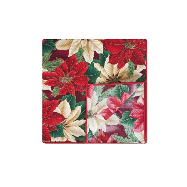 Crimson Napkin by Rose Tree Christmas Evergreen 18 inch Napkins (Set of 6) Table Linens