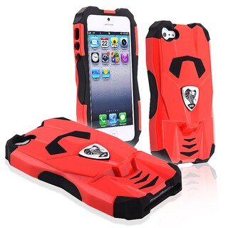 BasAcc Black Skin/ Red Cobra GT Hard Hybrid Case for Apple iPhone 5