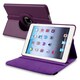 INSTEN Purple Leather Swivel Tablet Case Cover for Apple iPad Mini 1/ 2 Retina Display