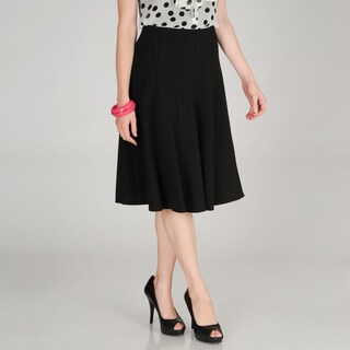 Hanna & Gracie Women's Black Pleated Skirt