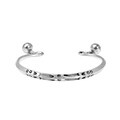 Fish with Flower Bells Thai Karen Fine Silver Cuff (Thailand)