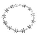 Punk Pirate Skulls Link Silver Bracelet (Thailand)