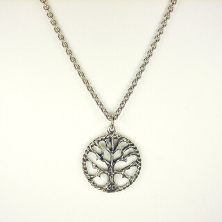 Jewelry by Dawn Pewter Tree Of Life Stainless Steel Chain Necklace