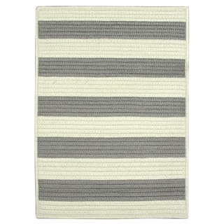 Nautical Stripe Grey Indoor/ Outdoor Braided Rug