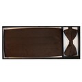 Ferrecci Men's Brown Cummerbund Necktie Set