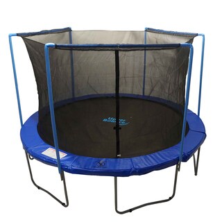 15-foot Round Trampoline Enclosure Safety Net for 3 Arches with Sleeves on Top