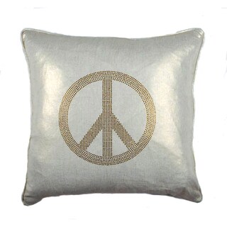 JAR Designs 'Peace-Gold' Throw Pillow