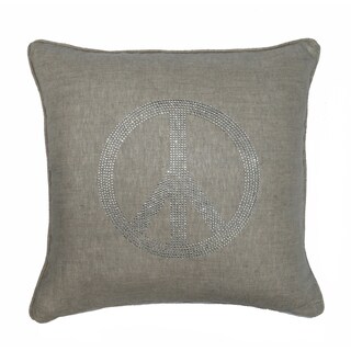 JAR Designs 'Peace-Silver' Throw Pillow