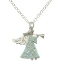 CGC Pewter Angel with Trumpet Enameled Charm Necklace