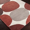 Hand-tufted Burnt Sienna Pilot Geometric Rug
