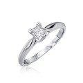 14k Gold 3/8ct TDW Certified Diamond Solitaire Engagement Ring (G-H, SI3)