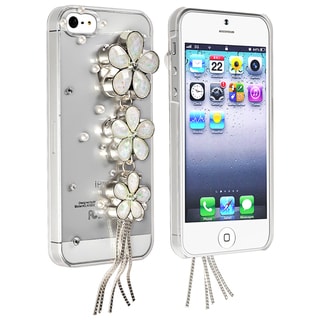 BasAcc Clear/ White Flowers Snap-on Case for Apple� iPhone 5