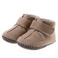 Little Blue Lamb Hand-stitched Brown Leather Baby/Infant Walking Shoes
