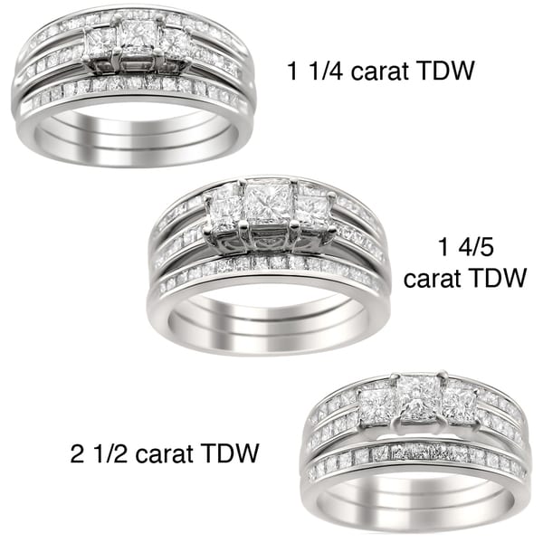 14k Gold 1 14 To 2 12ct Tdw Diamond 3piece Bridal Ring Set Hi I1i2
