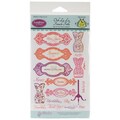 JustRite Stampers Clear Stamp Set -Ooh La La French Frills 24pc