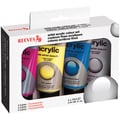 Reeves Acrylic Fluorescent Paint Set-Primary 75ml Tubes 4/Pkg