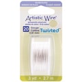 Artistic Wire Twisted Round 3 Yards/Pkg-20 Gauge Silver