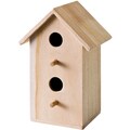 Wood Tall Rectangle Bird House 6"X9"X4-3/4"-