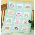 Stamped White Nursery Quilt Blocks 9"X9" 12/Pkg-Peek-A-Boo